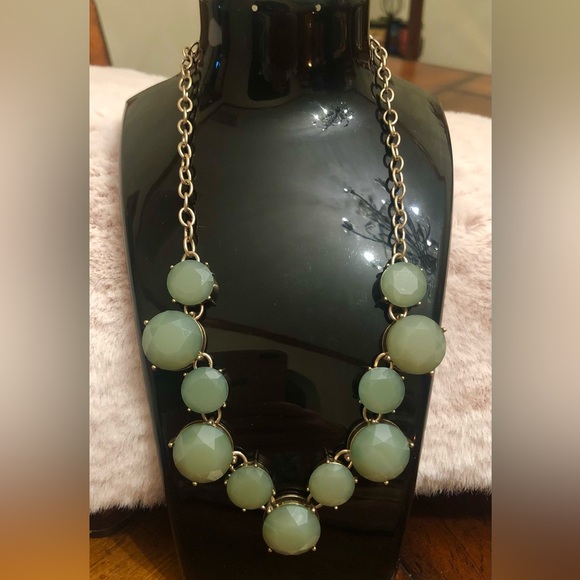 The Limited Jewelry - The Limited Gold Tone Seafoam Green Stone Statement Necklace